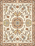 Ornate Floral Art Nouveau Rug