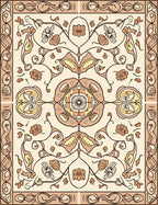 Ornate Floral Art Nouveau Rug