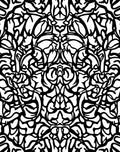 Intricate Black White Intertwined Pattern Rug
