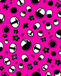 Abstract Floral And Eye Pattern Rug