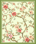 Elegant Floral Branch Porcelain Design Rug