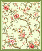 Elegant Floral Branch Porcelain Design Rug