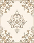 Ornate Filigree Floral Scroll Pattern Rug