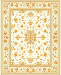 Elaborate Golden Floral Ornament Rug