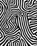Bold Black White Abstract Pattern Rug