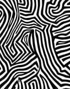 Bold Black White Abstract Pattern Rug