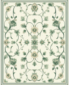 Elegant Floral Vine Pattern Rug