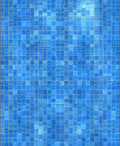 Ocean Blue Tiled Pattern Rug