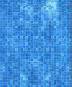 Ocean Blue Tiled Pattern Rug