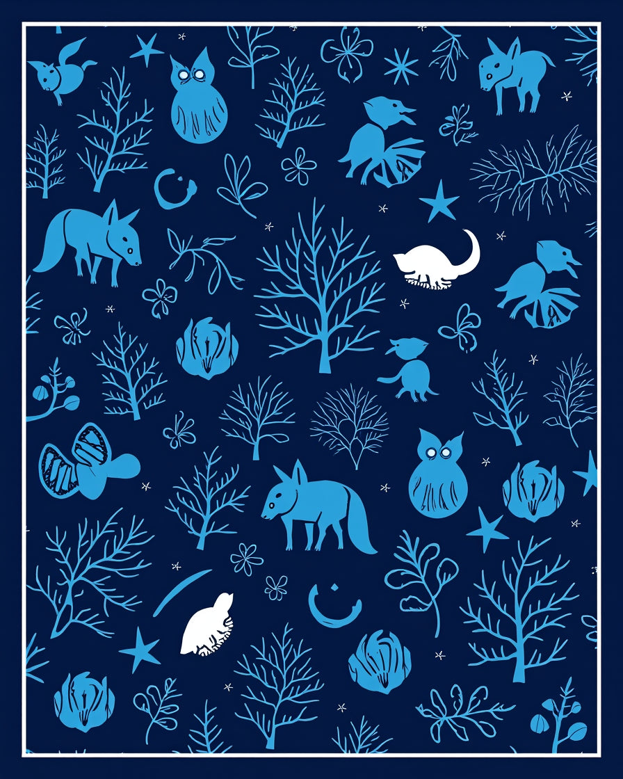 Whimsical Forest Creatures And Foliage Rug