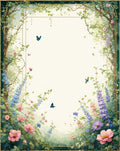 Whimsical Garden Butterflies Blossoms Rug