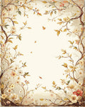 Elegant Floral Vines Artwork Rug