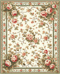 Floral Vine Patterned Classic Rug