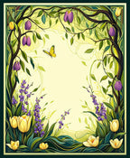 Enchanted Garden Floral Butterfly Rug