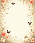 Ethereal Floral Butterfly Swirl Design Rug