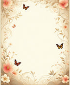Ethereal Floral Butterfly Swirl Design Rug