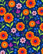Joyful Floral Patterned Rug