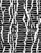 Abstract Black White Wavy Stripes Rug