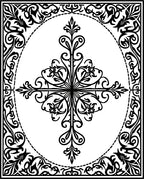 Intricate Floral Motif Filigree Design Rug
