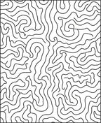Abstract Black Swirls Pattern Rug