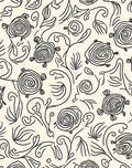 Whimsical Tortoise Botanical Floral Design Rug
