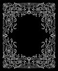 Ornate Floral Scrollwork Frame Design Rug