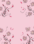 Dainty Floral Sketch Design Rug