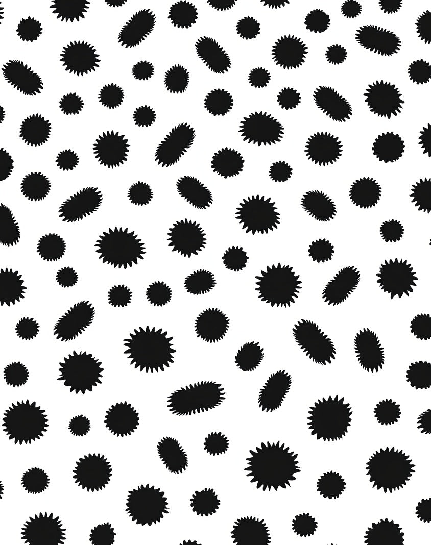 Abstract Spiky Star Pattern Rug
