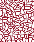 Abstract Red Intertwined Geometric Pattern Rug