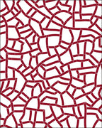 Abstract Red Intertwined Geometric Pattern Rug