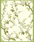 Delicate White Blossoms Throughout Pattern Rug
