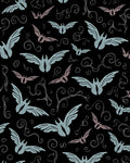 Whimsical Bat Swirl Pattern Rug