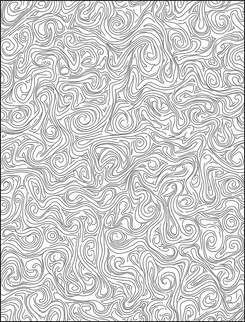 Abstract Swirl Pattern Design Rug