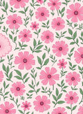 Pink Daisy Floral Pattern Rug