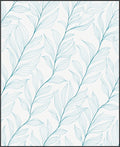 Teal Leaf Branch Pattern Design Rug