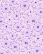 Lavender Floral Outline Pattern Rug
