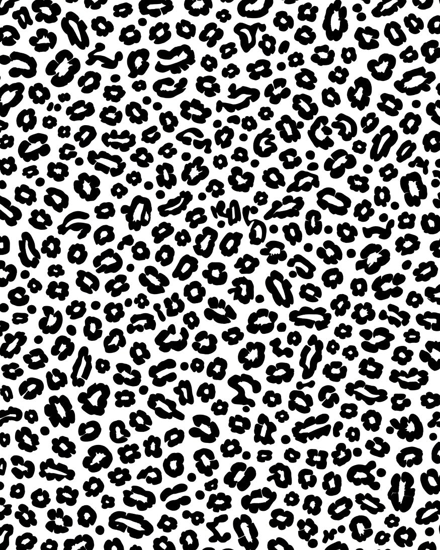 Bold Black Leopard Print Design Rug