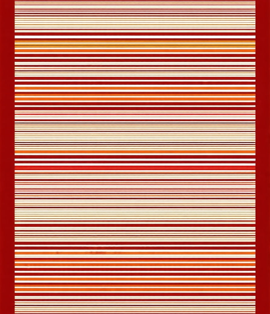 Warm Tones Striped Pattern Runner Rug