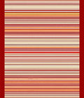Warm Tones Striped Pattern Runner Rug