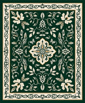 Ornate Floral Vines With Gold Accents Rug