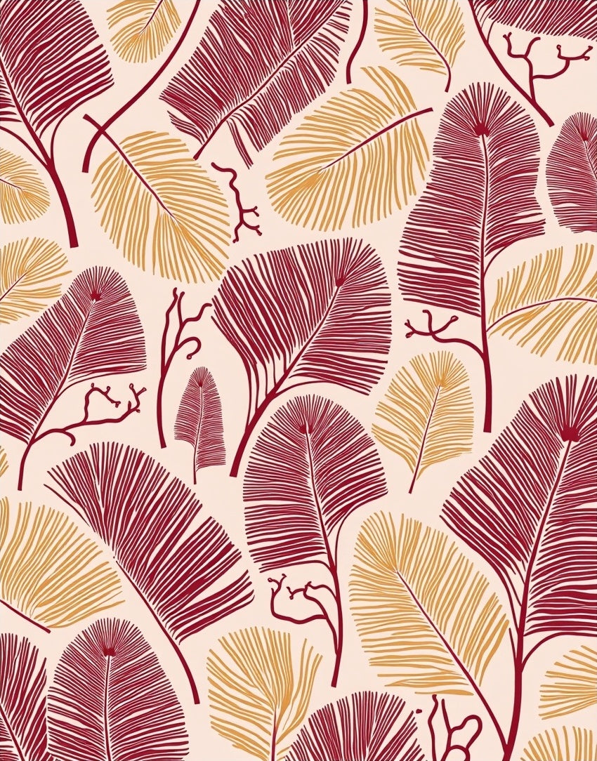 Leafy Swirls Pattern Design Rug