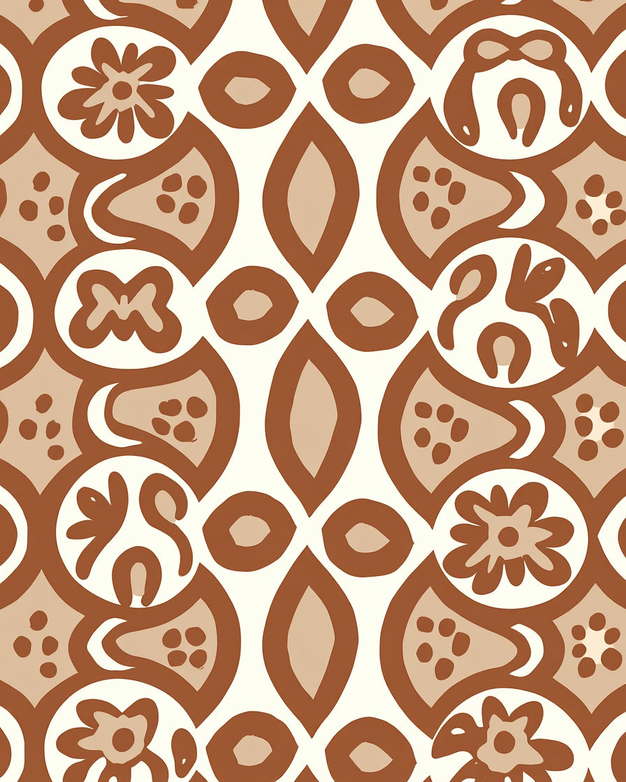 Abstract Floral And Organic Pattern Rug