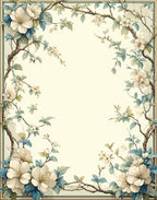 Elegant Floral Branch Cream Rug