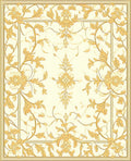 Classic Floral Vine Border Rug