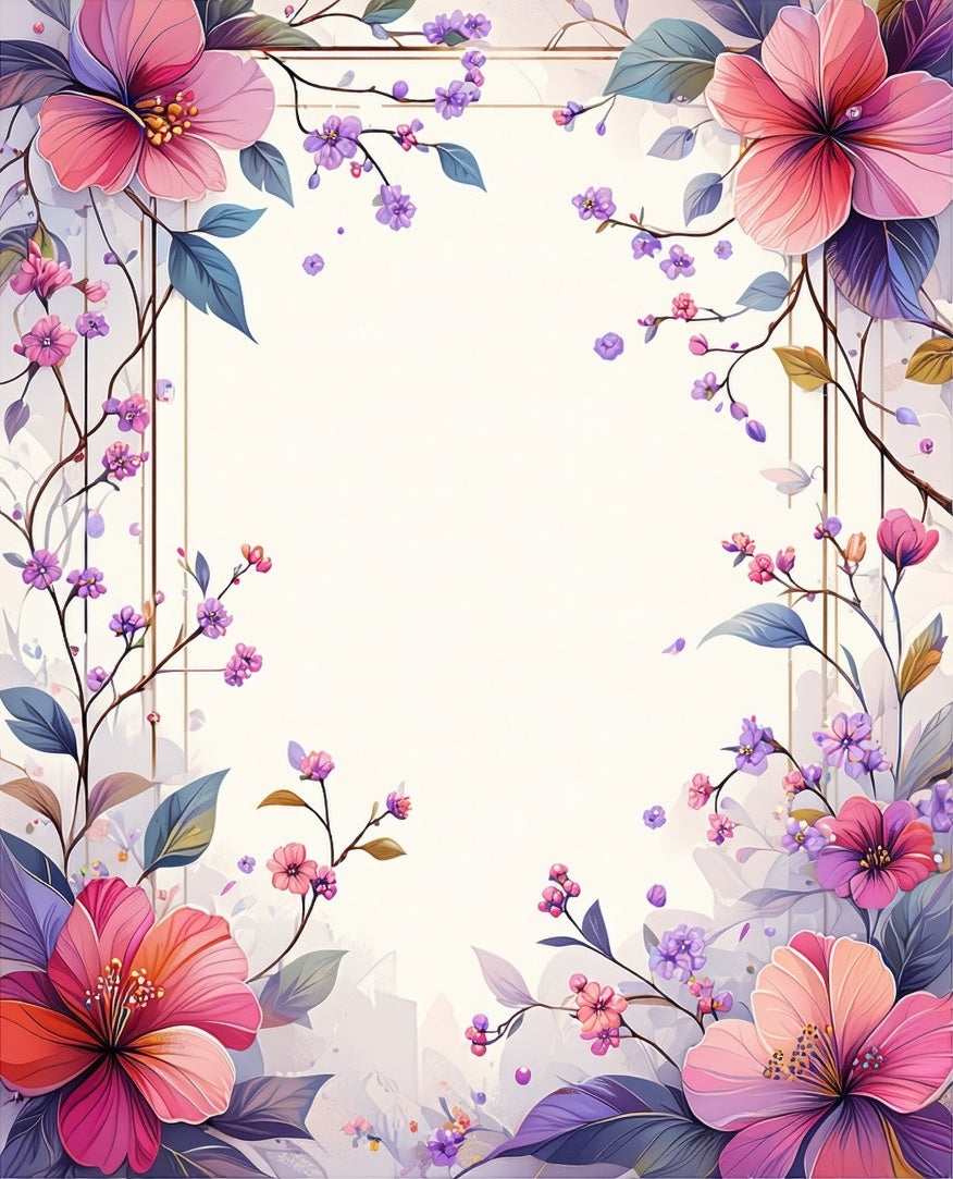 Floral Garden Wreath Design Rug