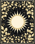 Celestial Golden Sun Foliage Rug