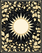Celestial Golden Sun Foliage Rug