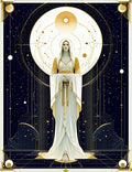 Celestial Oracle Geometric Gold Rug
