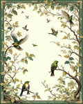 Birds Amidst Foliage And Branches Rug