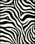 Bold Black White Zebra Stripes Rug